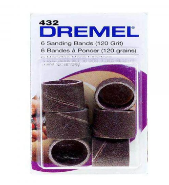 Dremel Sanding Bands 12.7mm 120Grit 6Pcs No.432 2615043232