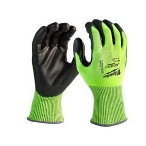 Milwaukee High-Visibility Cut Level 4 Polyurethane Dipped Gloves