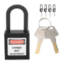 Plastic Shackle Padlock 38mm Black Colour
