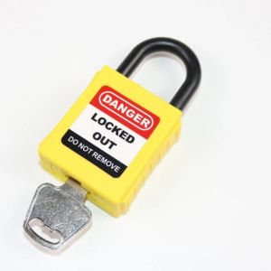 Plastic Shackle Padlock 38mm Yellow Colour